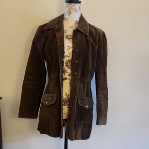 Free People Dark Brown Utility Jacket
